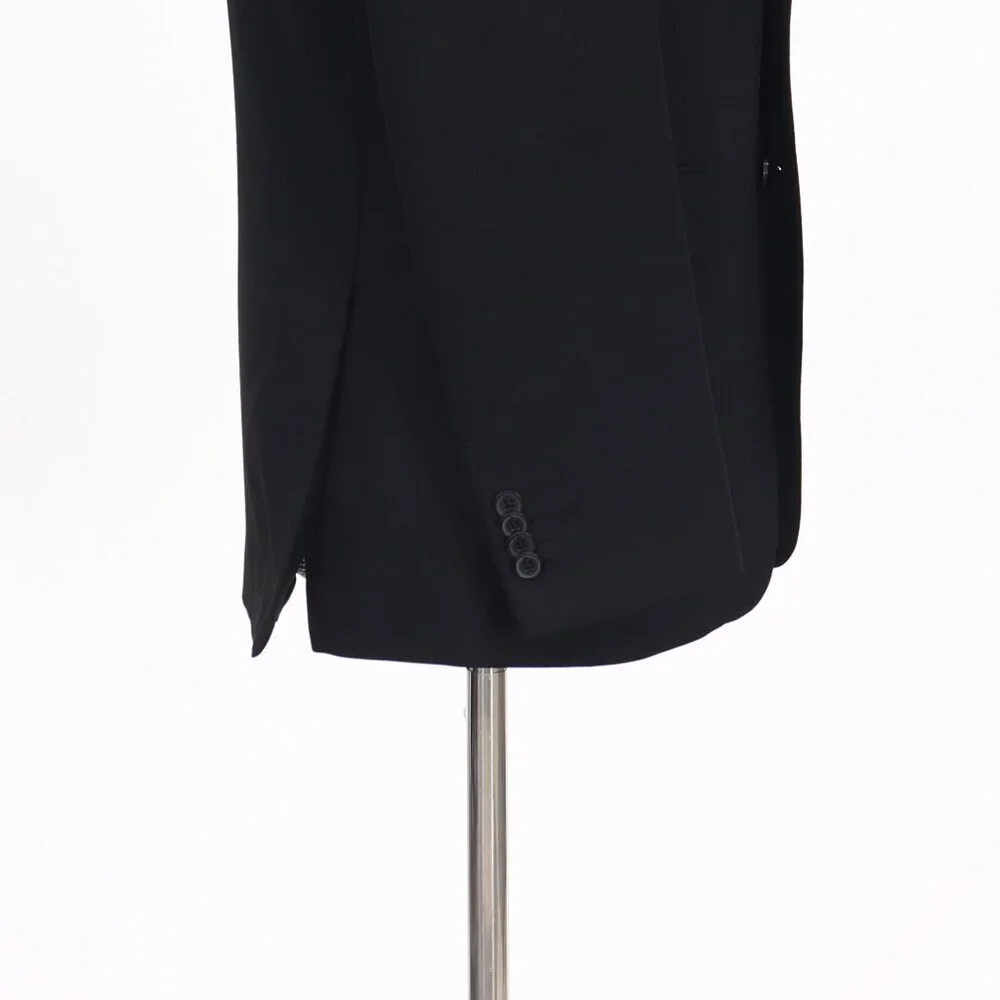 Banana Republic 40R Black Solid 2-Button Sport Coat Blazer Jacket T228